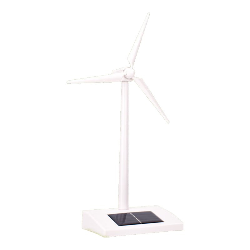 胖胖龍風(fēng)力發(fā)電機(jī)模型旋轉(zhuǎn)大風(fēng)車太陽能玩具擺件兒童科學(xué)實驗科技 太陽能風(fēng)車-加大小雙葉片