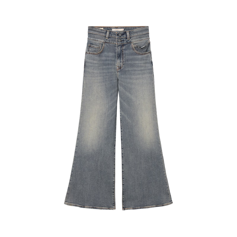 Levi’s【商場同款】李維斯25年春夏新款女士高腰微喇牛仔褲A7503 藍(lán)色 26 (32)