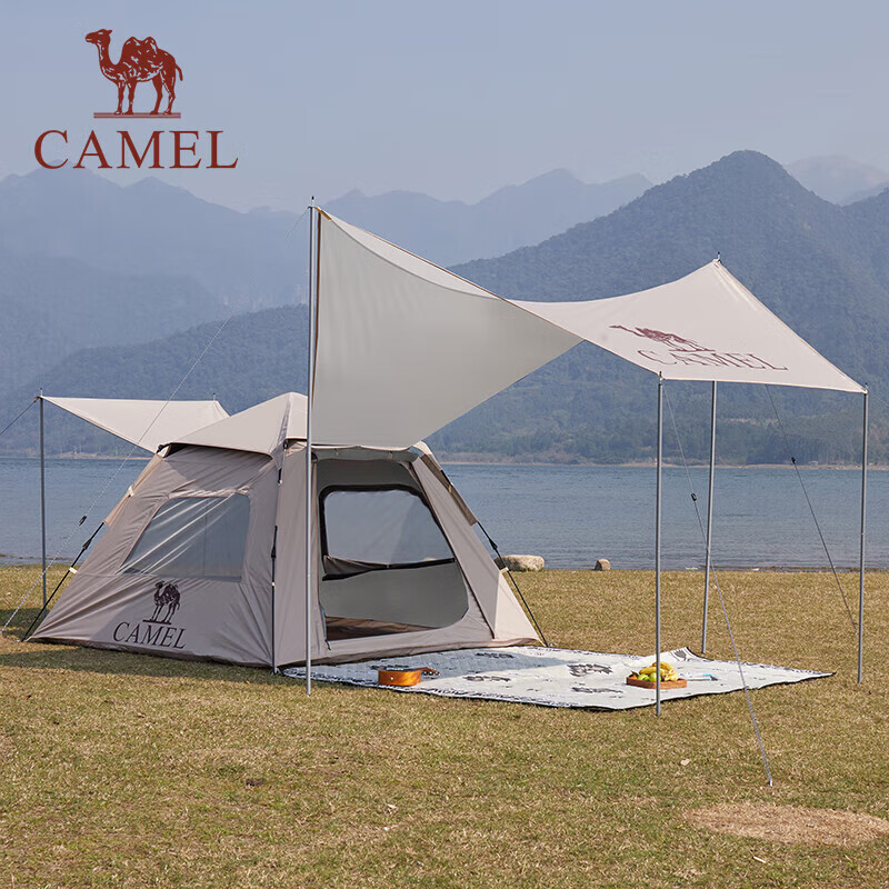 骆驼（CAMEL）户外露营帐篷便携式折叠防雨加厚野营全自动天幕帐 173BA6B111