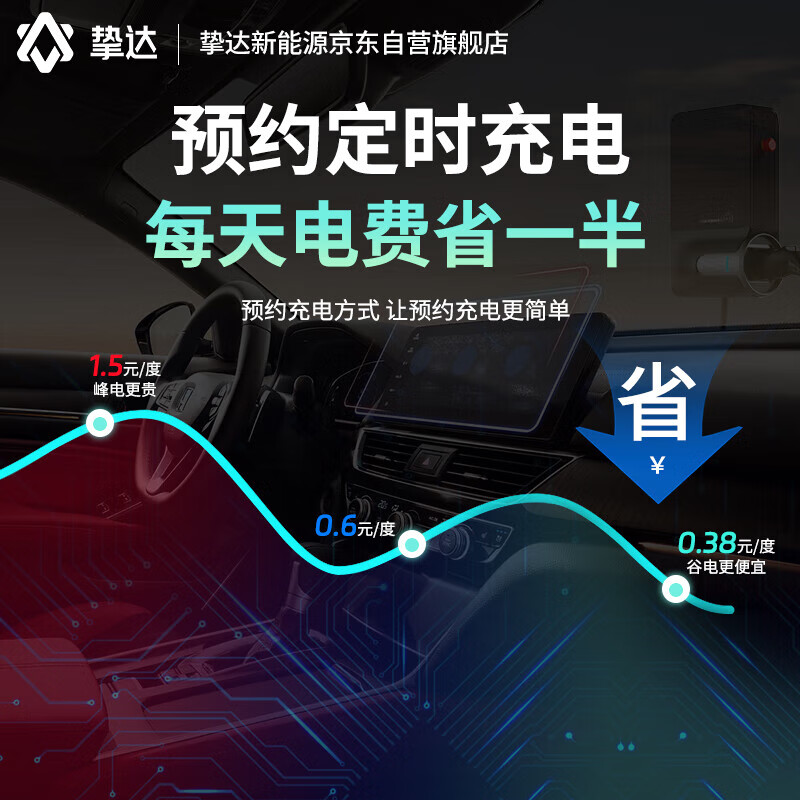 挚达21kw充电桩家用新能源电动汽车充电器枪适配于特斯拉小米极氪小鹏(送装一体)送基础安装