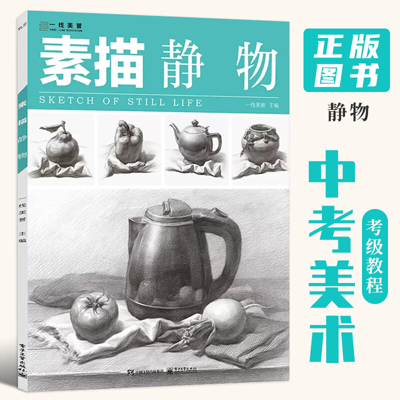素描静物临摹书 石膏几何体素描临摹画册范本单体组合美术绘画书籍
