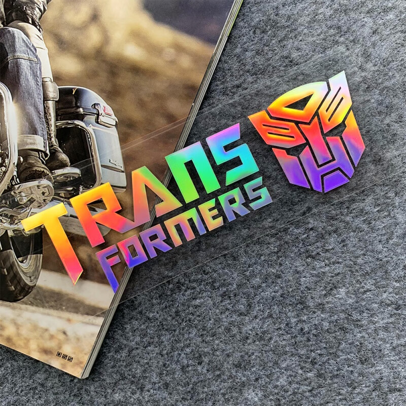 霸天虎贴纸个性反光汽车装饰贴纸划痕遮挡贴 正派英文镭射贴纸【20*6