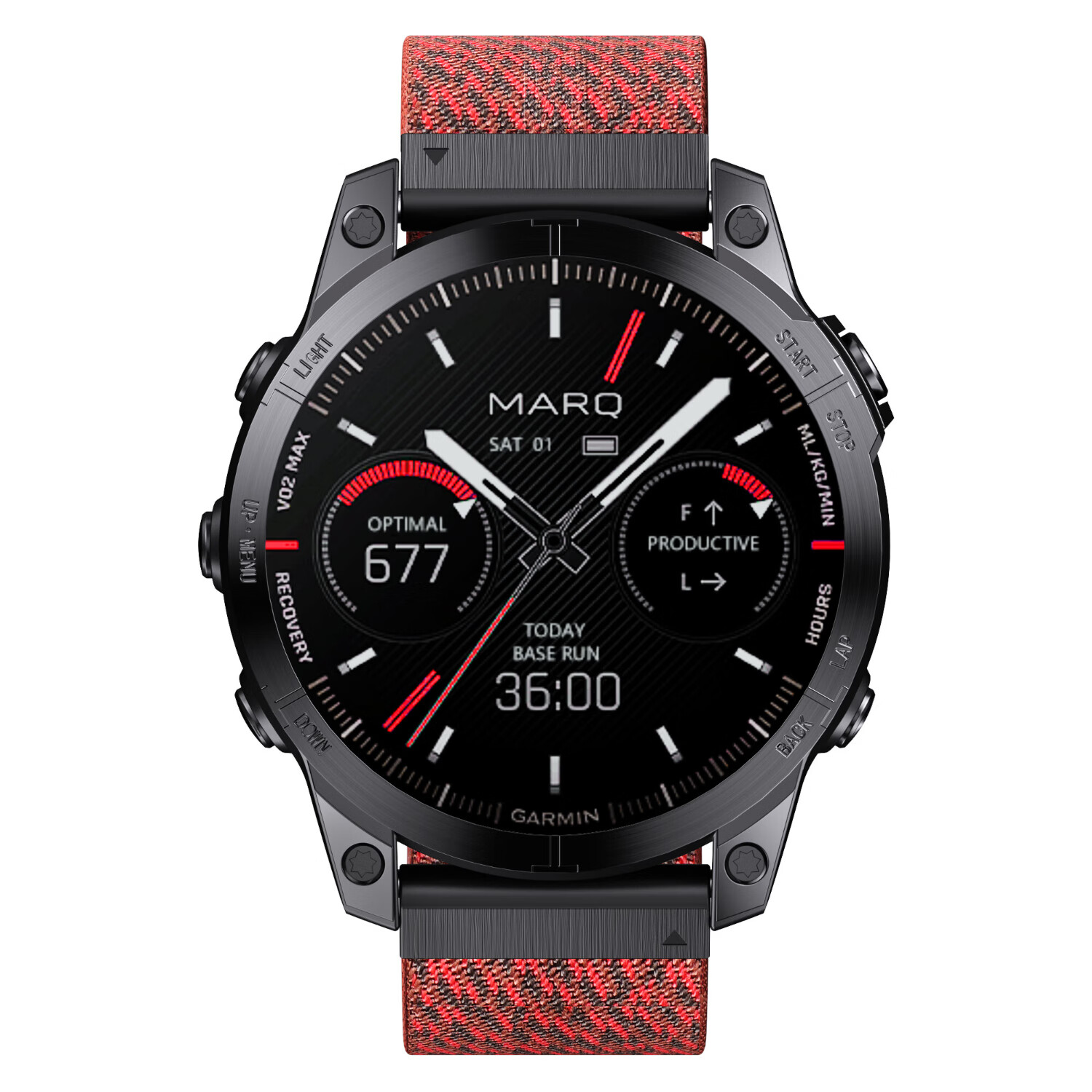 ENDUROBAND适用于佳明fenix8/7X/6X飞耐时5Xfenix3原装尼龙快拆表带提花表带手表替换带 红色提花-黑扣织带圈 佳明22mm接口