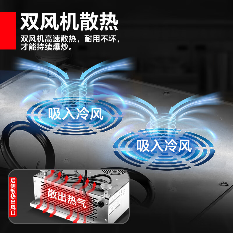 半球(PESKOE)商用电磁炉凹面3500-5000w大功率平面电磁炉炒菜电锅猛火单灶锅商业电子炉电磁灶家商两用 3500W凹面款丨全钢触控+旋钮丨炒锅+锅盖+锅铲