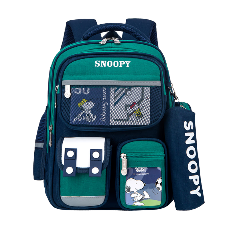 史努比（SNOOPY）小學(xué)生書(shū)包輕便兒童護(hù)脊減負(fù)雙肩包痛包 四到六年級(jí) 紫色小號(hào)