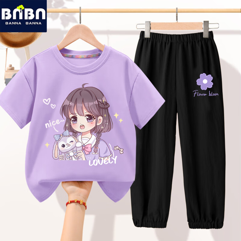 ���ڲ��������ɰ���Ůͯ������װ���ް�ɫt������2025�¿�Ů����˿���ÿ��ͯ��װ Nˮĸ��������+N����K�ڿ� 110