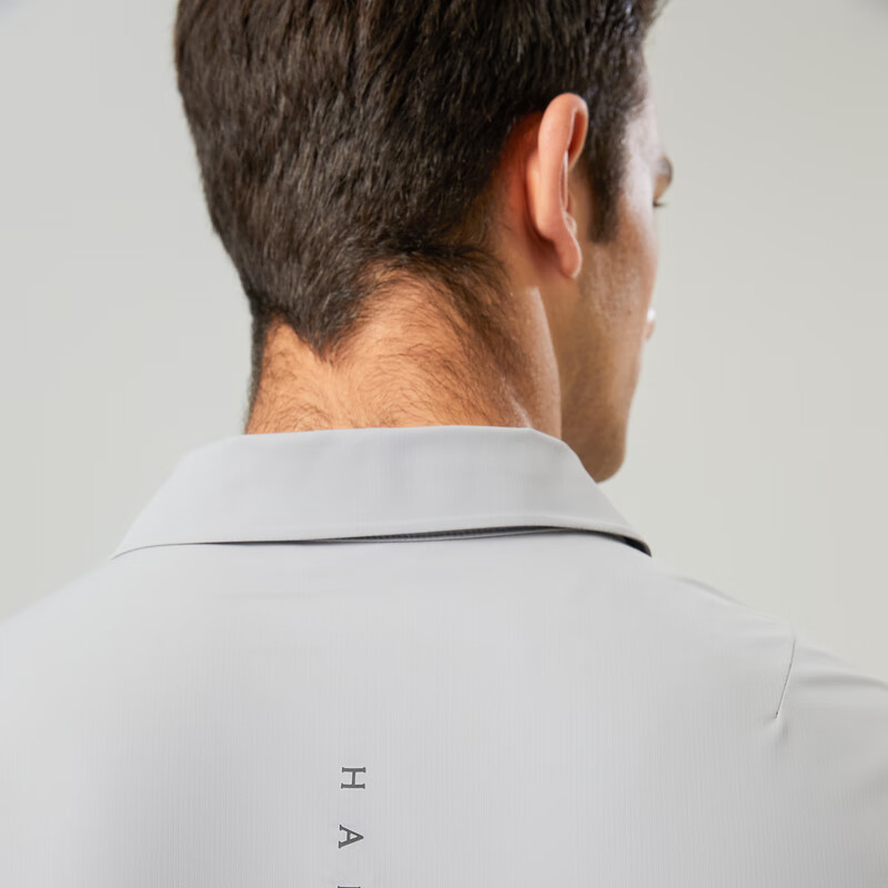 哈特马克斯弹力透气耐磨干爽顺滑男短袖衬衫 神秘灰 L