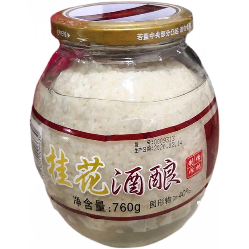 杏花樓上海特產(chǎn) 桂花酒釀760克 崇明糯米酒釀食品傳統瓶裝 760克*1瓶