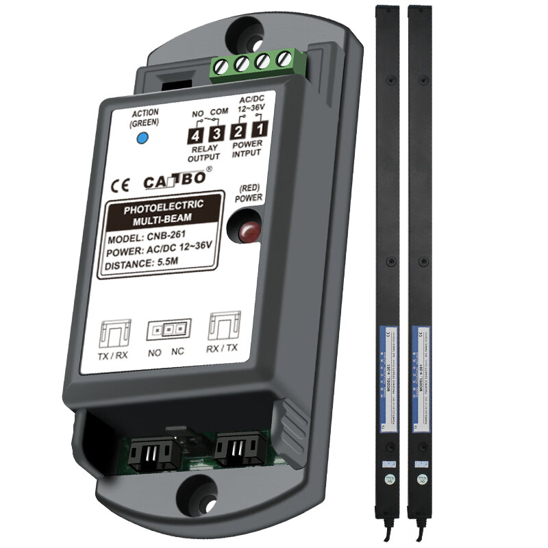 星柏龙感应门对射式安全光栅光幕261医用门工业门防夹红外探头 2米长32束光栅