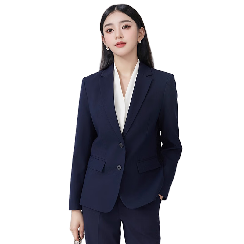 特洛曼職業(yè)裝女裝套裝西裝外套女長袖兩?？勖鉅C正裝面試OL西服