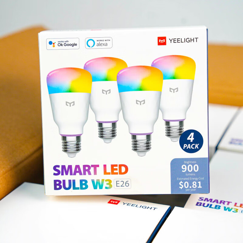 易来智能灯泡彩光家app小爱彩色wifi控制 1个装彩光版支持家可调