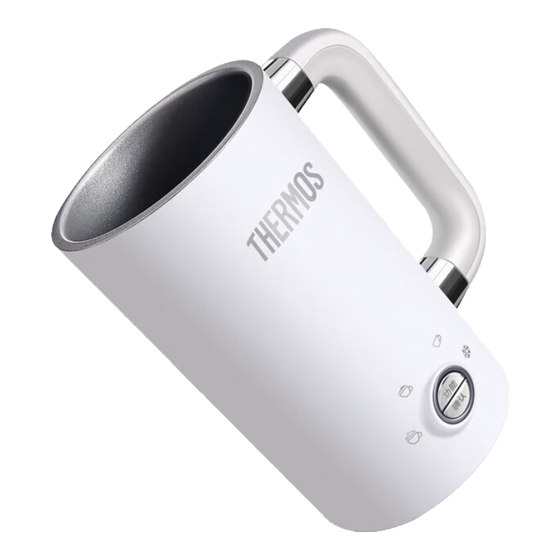 THERMOS【国家补贴】（膳魔师） 多功能电动奶泡机 咖啡奶泡机 奶泡器小型便携 家用电器全自动冷热双用 白色EHA-5606A-W