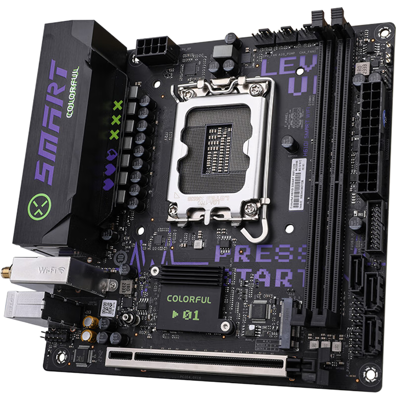 ߲ʺ磨ColorfulH610/B760/Z790ϵ ֿ֧12/13/14 CPU ̨ʽ H610I SMART WIFI V20 549Ԫ