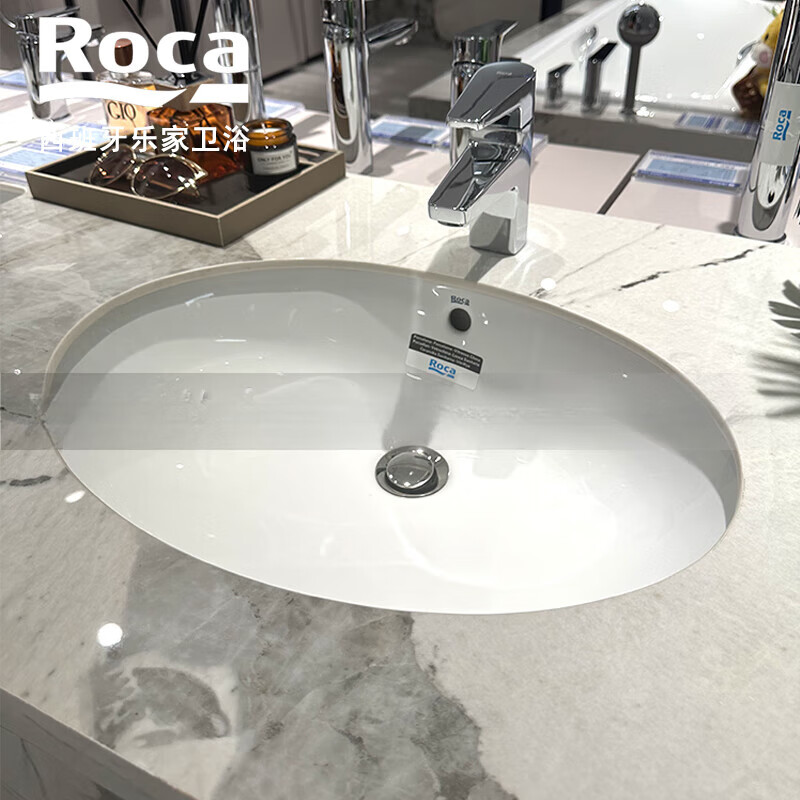 樂家（Roca）樂家衛(wèi)浴 碧卡嵌入式臺(tái)下盆327893000陶瓷臺(tái)盆62cm洗面盆高潔 ROCA樂家衛(wèi)浴 碧卡嵌入式臺(tái)下盆3