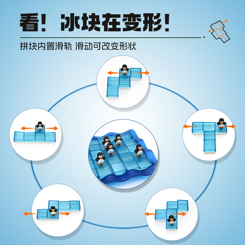SMART GAMES企鹅滑滑冰 儿童益智玩具创意拼图闯关桌游 开学生日礼物 6岁+ 【经典款】