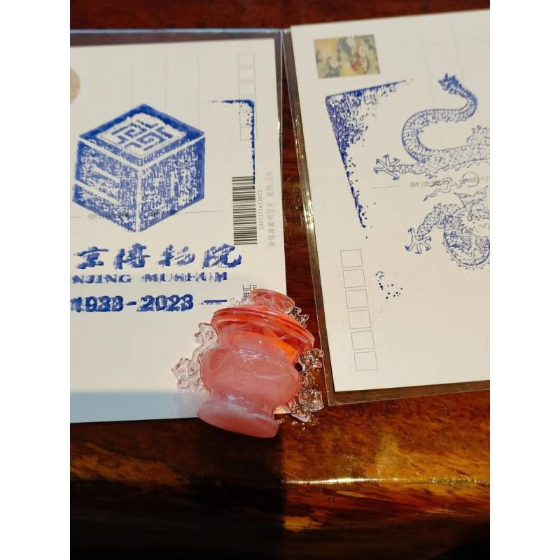 宰搂磁吸南京博物馆小粉炉博物院馆文创芙蓉螭耳立体冰箱贴旅游纪 小粉炉-芙蓉石蟠螭耳炉2个