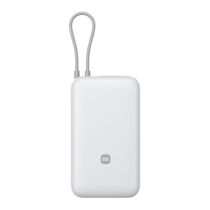 Xiaomi 小米 自带线充电宝 浅灰色 20000mAh 22.5W MAX