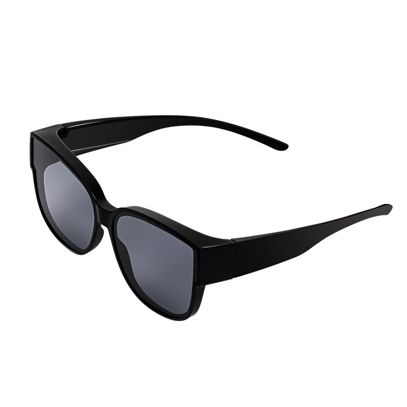 USOM【可套近视】太阳镜套镜 防强光紫外线 偏光超薄高清 砂黑