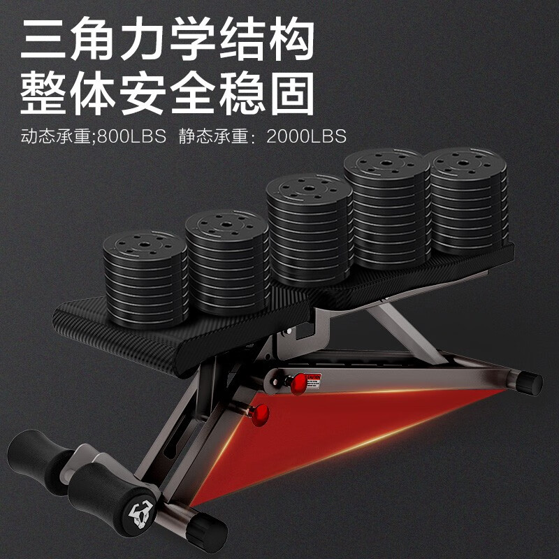 FANATICS疯拿铁哑铃凳卧推凳折叠卧推椅飞鸟凳仰卧起坐腹肌板家用健身器材 FB-150全折叠多功能哑铃凳