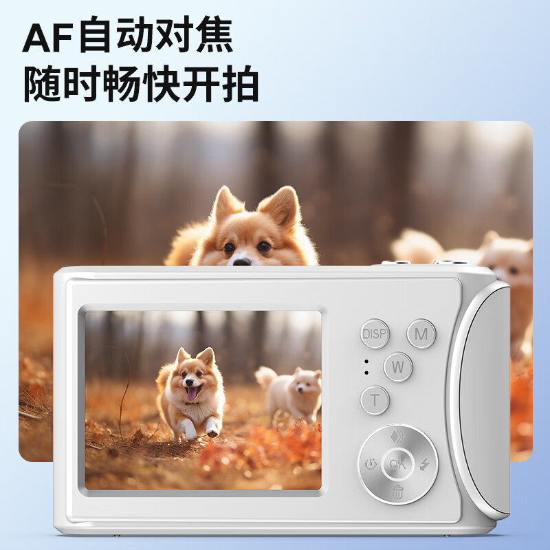 紫雨(PURAIN)校园学生ccd照相机 高清记录生活可拍照上传手机旅游摄像机高清随身小型数码相机 绿色【9600W像素+2.4液晶屏+18倍变焦】 64G