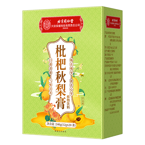 同仁堂（TRT）枇杷秋梨膏潤肺蜂蜜百合秋梨膏兒童成人沖泡水喝12g*30支