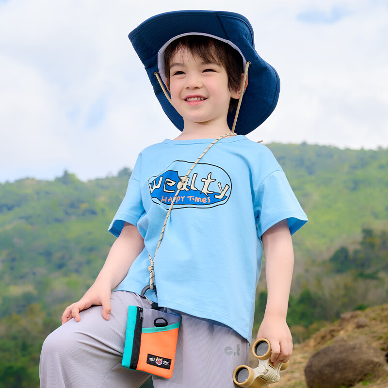 棉花堂【100%棉+抗菌】棉花堂童装儿童T恤两件装女童短袖T男童上衣纯棉L 组合四:米白,浅绿 90