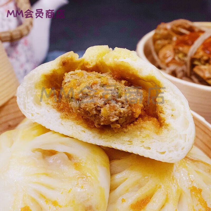 冶春食品蟹黃肉包子冶春早餐速食揚州特產(chǎn)蟹黃包子早餐半成品 鮮香蟹黃肉包2袋