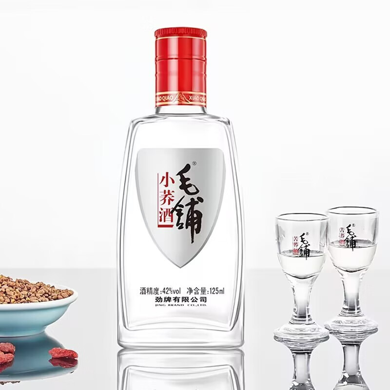 劲牌42度毛铺苦荞酒小荞/毛铺特曲 荞香型配制酒 42度 125mL 6瓶