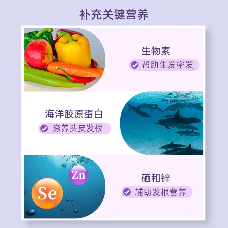 VITABIOTICS薇塔贝尔护发复合维生素 亮肤护发胶原蛋白葡萄籽提取物生物素锌 【26年4月到期】亮肤护发 60粒*1盒