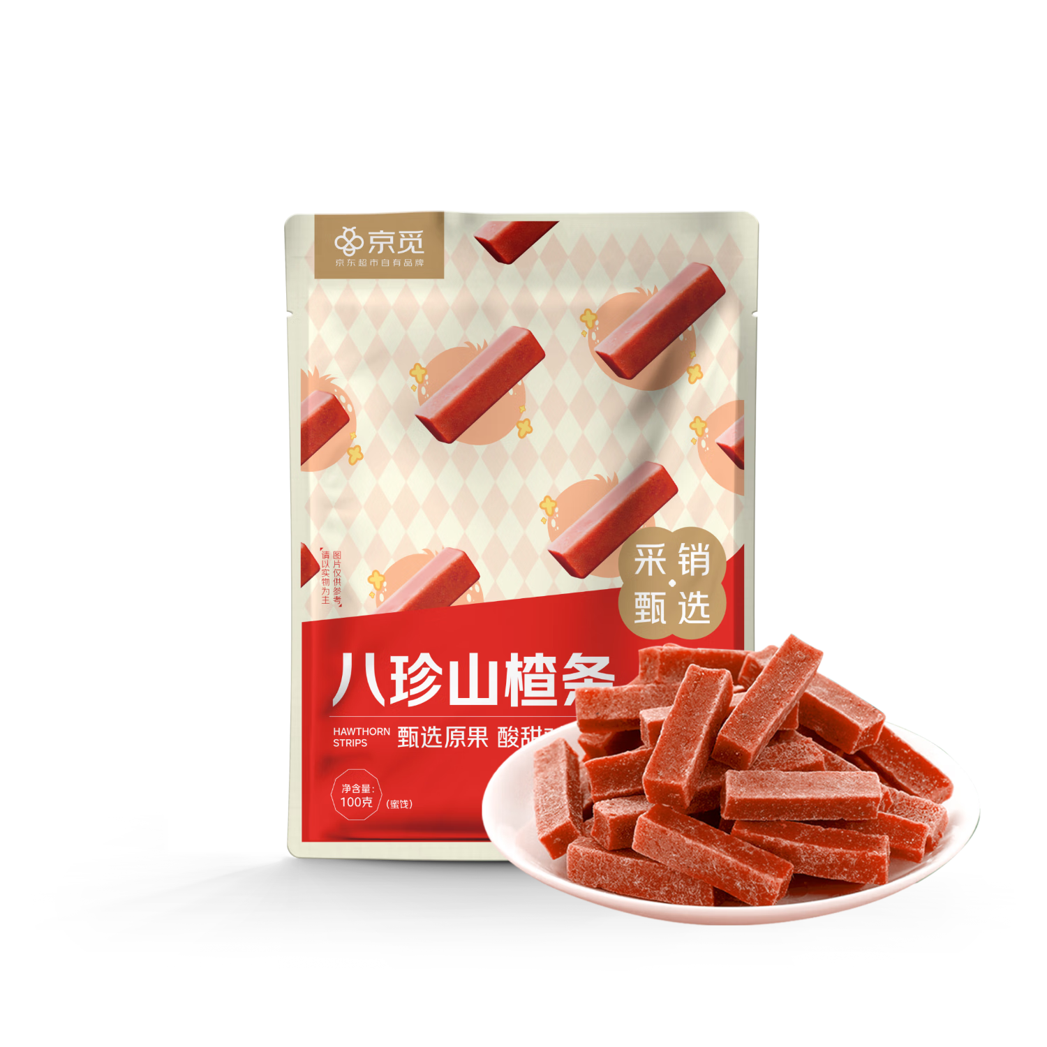 京觅八珍山楂条100g儿童休闲零食解馋小零食孕妇儿童3-12岁