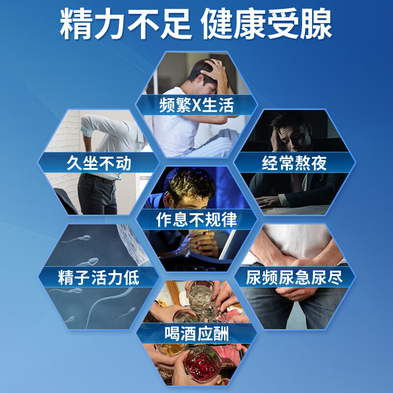 安美奇进口男人番茄红素南瓜籽可搭补肾壮阳早泄肾虚肾亏生精前列腺的品 7瓶