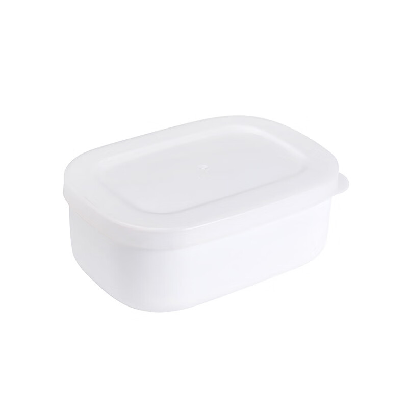 【精选】新品杂粮分装蔬菜冰箱保鲜盒可微波便当盒办公小零食水果 11*8*4cm（1个装） 白色