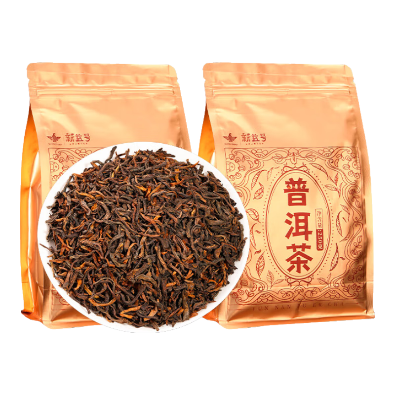 新益号冰岛普洱茶熟茶十年以上古树茶老茶云南散茶熟茶叶自己喝礼盒送礼 口碑【十二年陈普洱】500g