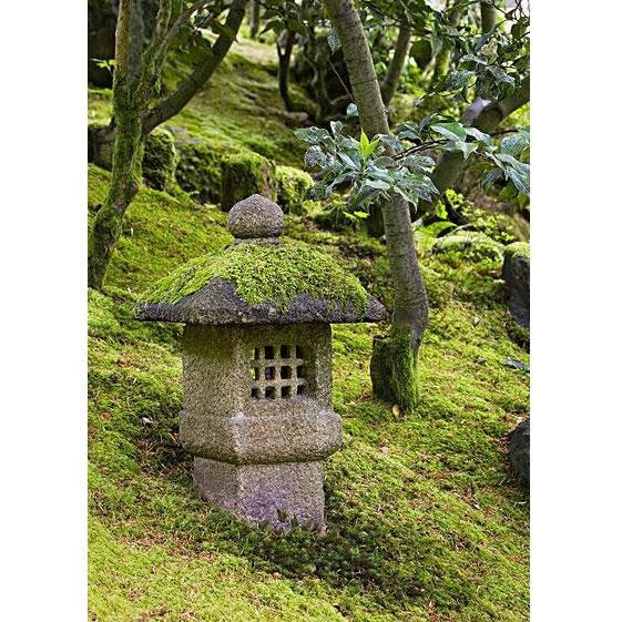 石燈籠日式庭院石燈圓雪見石燈日式庭院石雕石燈籠園林景觀裝飾石 高度50厘米