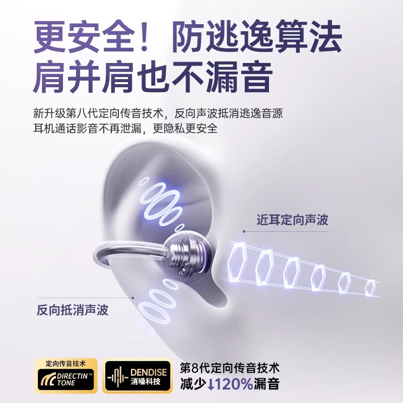 HAMANFER【2025最新款】通话降噪半入耳夹式耳机 真无线一托二蓝牙游戏运动夹耳机蓝牙通用 无线开放式 星空黑【无感佩戴 全景空间音效】