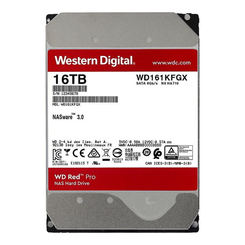 ݣWDNASӲWD Red PlusPlus/Pro CMRֱʽ֧ SATA3.0 洢˽Ƴ 16TB ProWD161KFGX ٷ 3499Ԫ