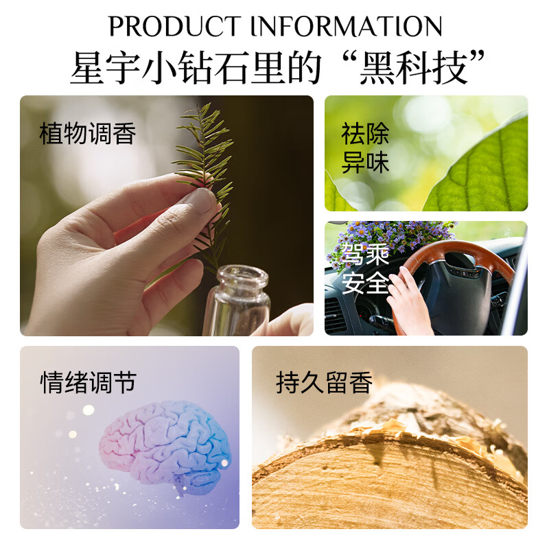 卉苔车载香薰挂件摆件淡香车用高档高级香氛汽车香水吊坠好物礼物礼盒 【2个组合装】蓝色海洋+栀子花
