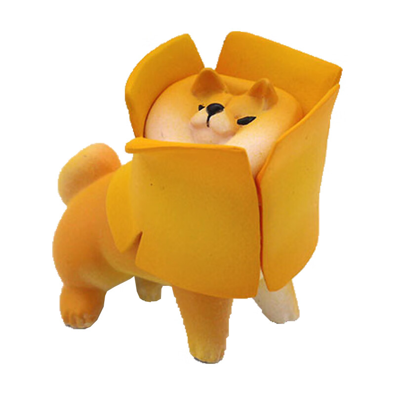 反省中的狗创意扭蛋桌面摆件不愿回家的柴犬卡通可爱小礼品装饰 纸袋