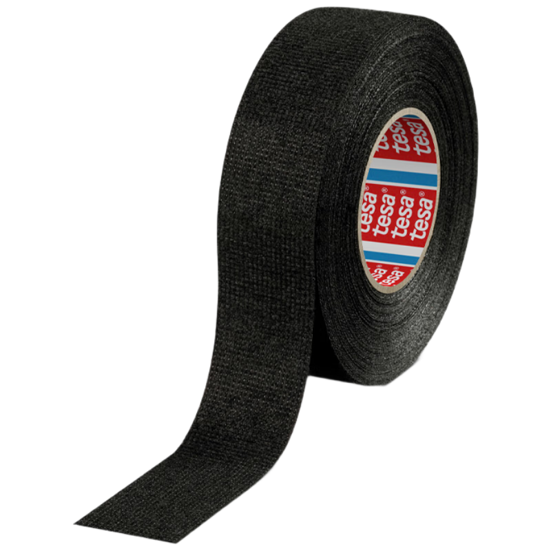 德莎tesa51618汽車線束絨布膠帶消音降噪消除摩擦異響 PET阻燃耐高溫膠帶駕駛室線路固定 51618 25m*38mm*1卷