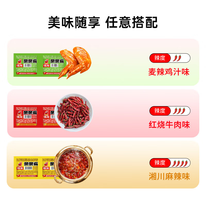 佳龙亲亲嘴辣条 休闲零食大面筋大刀肉追剧解馋儿时怀旧豆干小零食 佳龙两种混合味亲亲嘴*100包