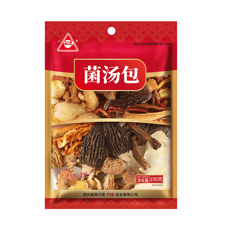 川珍 菌湯包200g(100g*2袋) 鹿茸菇菌菇湯包羊肚菌松茸竹蓀煲湯材料