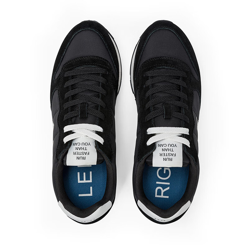 Sun68意大利时尚小众新款复古跑步鞋防滑耐磨透气男士休闲鞋春夏新品 Z35101-11 黑色 42