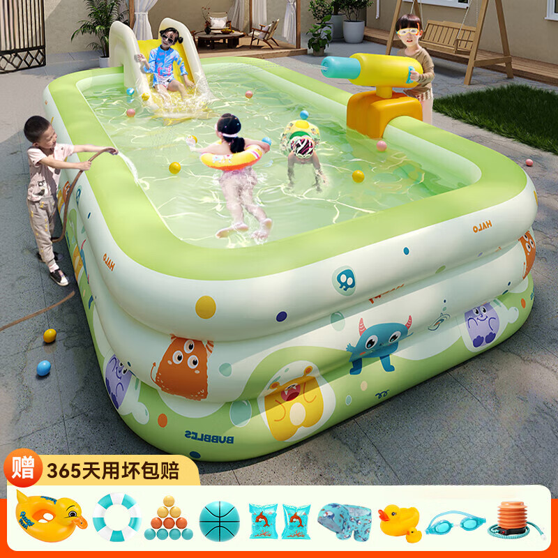 溥畔充气游泳池儿童家用加厚宝宝婴儿大型充气水池小孩家庭大人戏水池