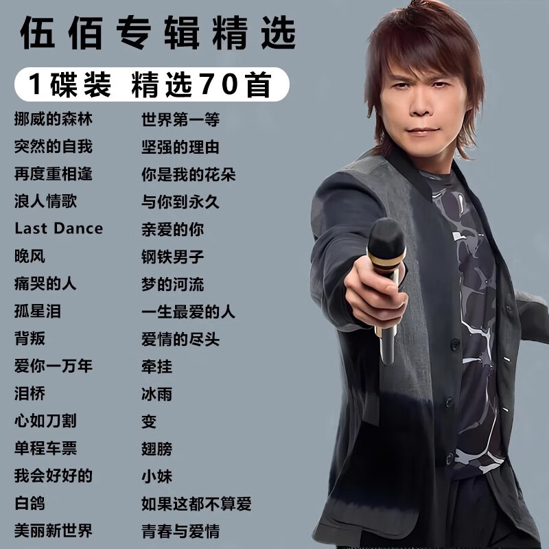 伍佰正版无损音乐cd专辑经典摇滚歌曲流行音乐黑胶唱片汽车载cd