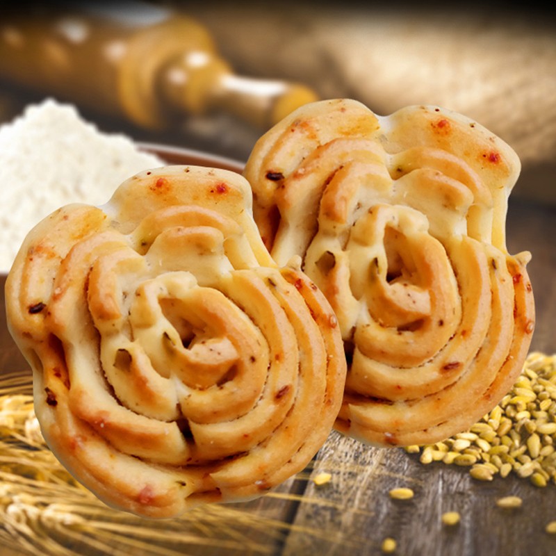 杨大烤花馍烤花卷烤馍陕西渭南特产早餐零食休闲小吃手工独立小包装 烤花馍椒盐味 15g *30个