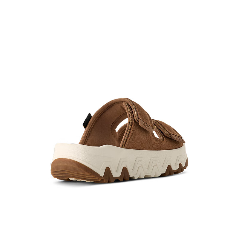 UGG夏季新款男女同款时尚厚底露趾可调节束带休闲凉拖鞋 1167497 CHE | 栗色 38