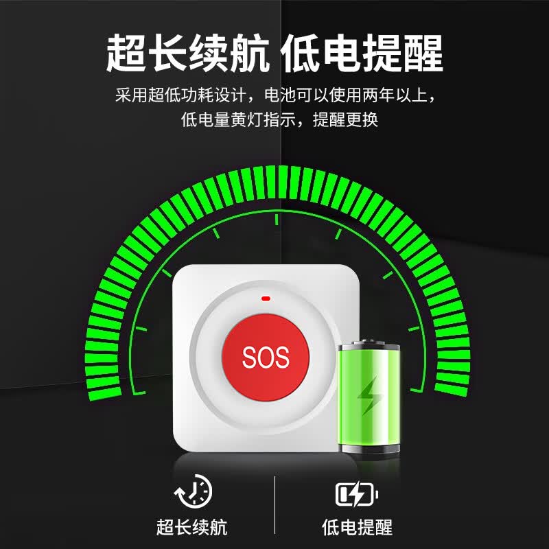 PGST老人定位器电话手表运动GPS追踪神器 测血压心率防走丢跌倒报警器 通话定位手表+床头紧急呼救器