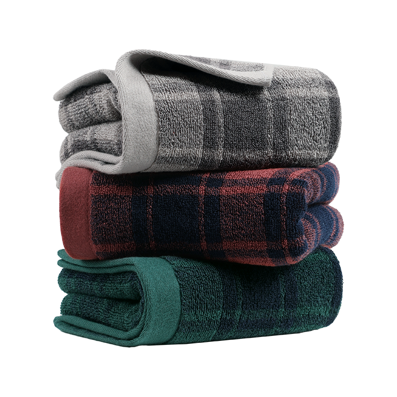 无印良品毛巾3条装抗菌新疆棉男士100%纯棉毛巾不易掉毛柔软亲肤擦脸巾