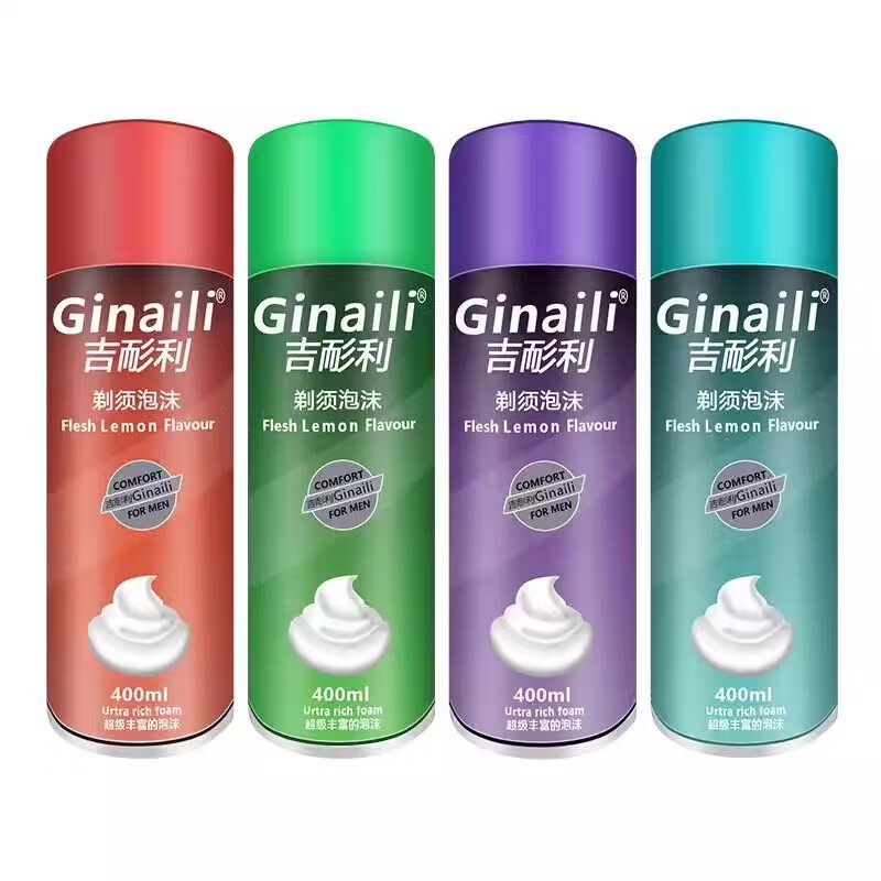 吉耏利剃须泡沫剃须啫喱大瓶手动刮胡膏剃毛刮脸刮胡泡沫男女通用 200ml四色随机发1瓶