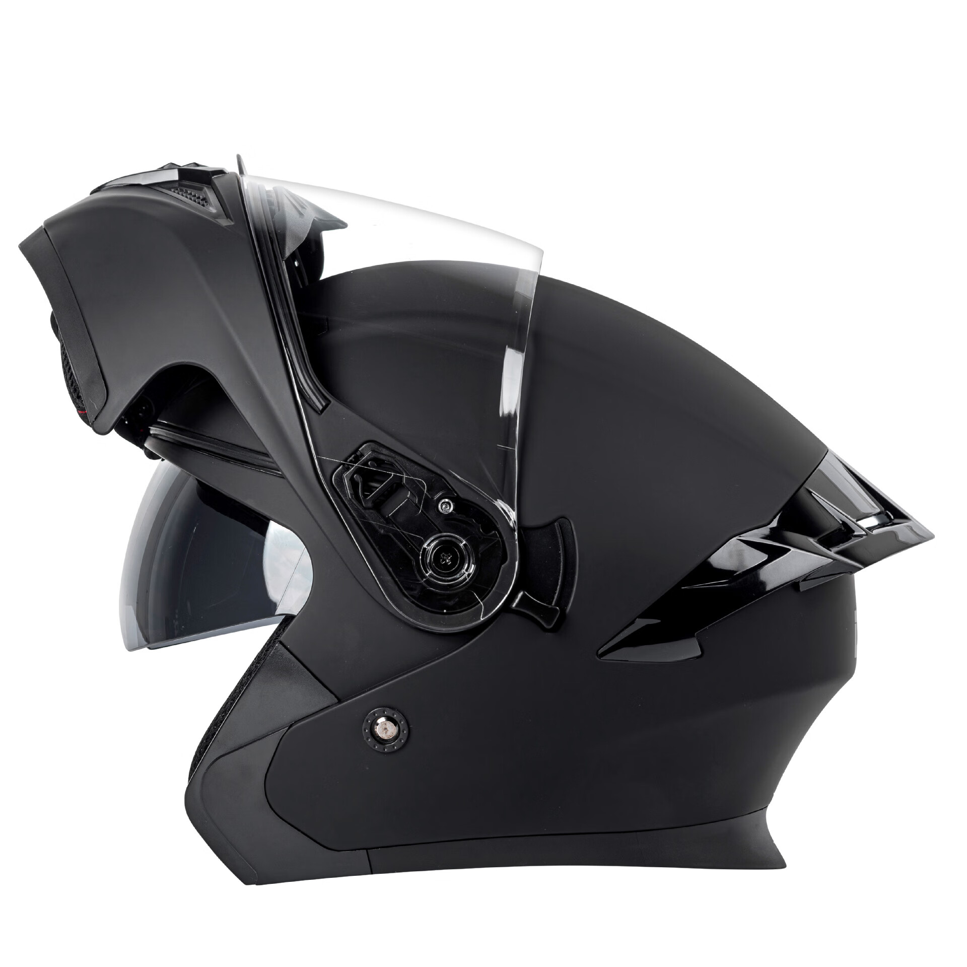 dot揭面盔摩托车头盔秋冬保暖全盔男女双镜片头盔全盔踏板四季通 dot